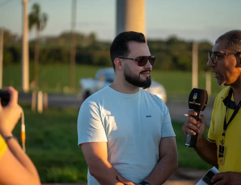Entrevista à imprensa no lançamento do Jardim América