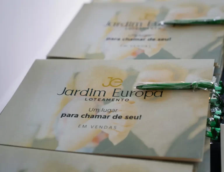 Material institucional do Loteamento Jardim Europa