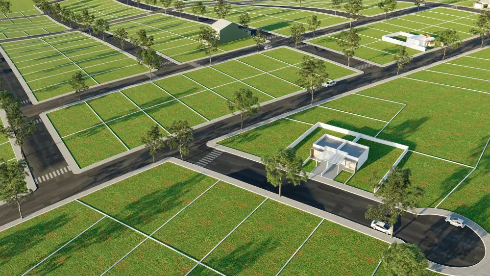 Perspectiva aérea das quadras e ruas do Jardim Europa